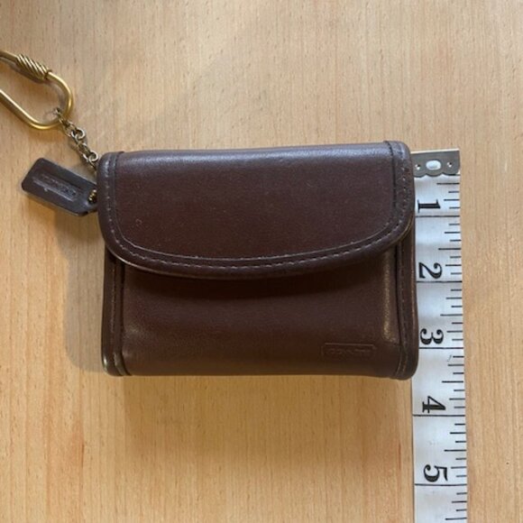 COACH Vintage Multifunction Keychain Wallet Coin Purse Mahogany Leather 7219 - Picture 5 of 7